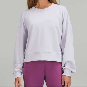 Lululemon Perfectly Oversized Cropped Crew Lavender Softstreme Size 10